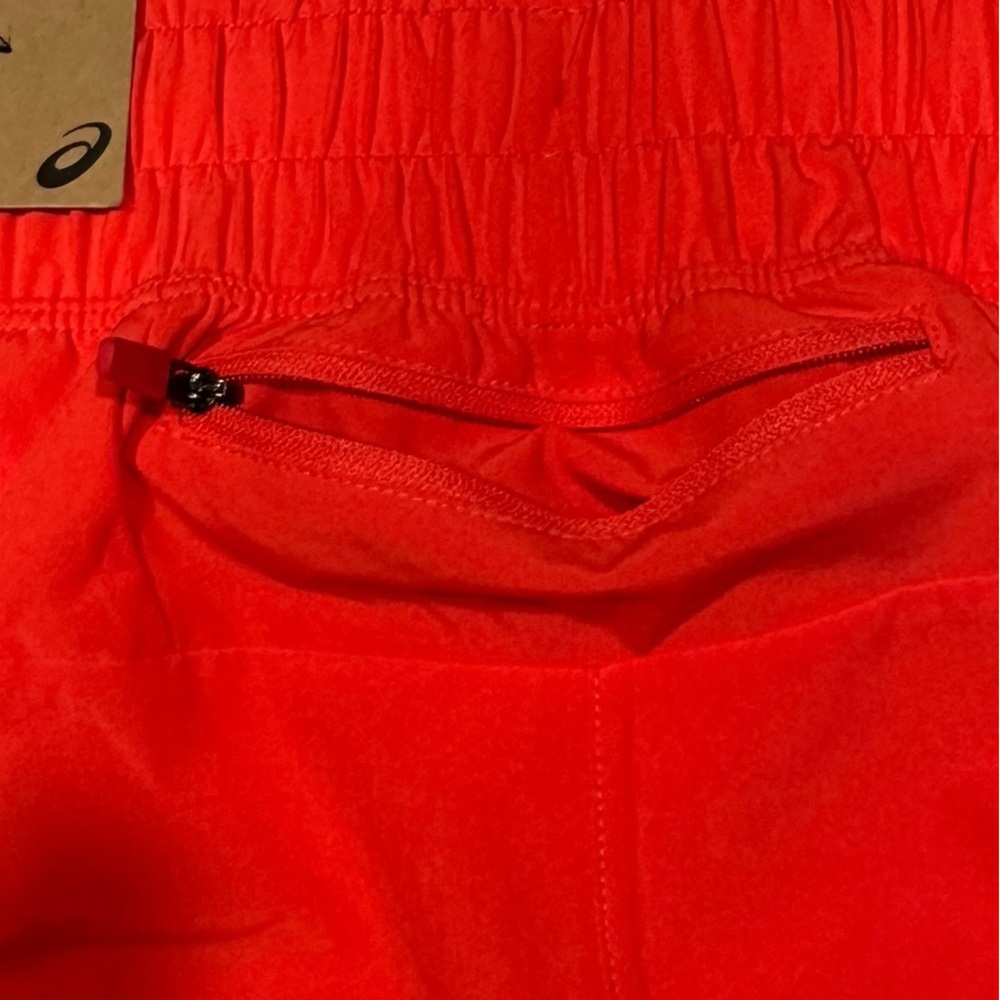 ASICS 2-N-1 Short Built In Short Secure Pocket Activewear Running Coral NWT XS - Picture 4 of 12